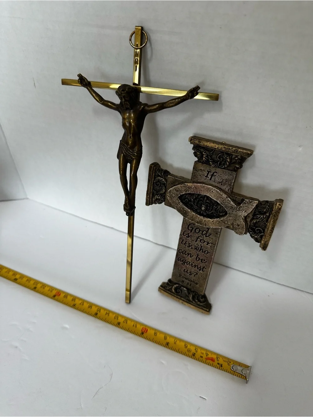 Set of two religious crosses